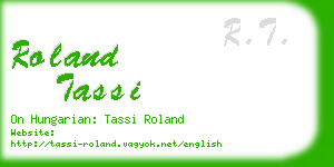 roland tassi business card